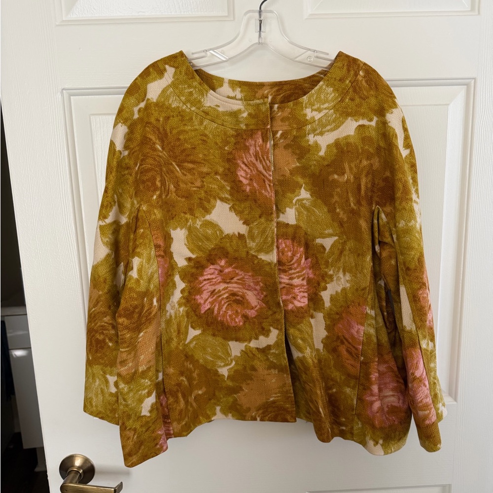 Talbots Floral Suit in Pink and Gold
